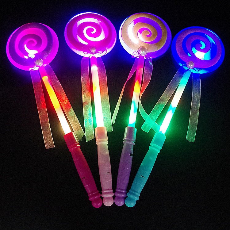 4 Teile / Satz Kinder Led Leuchten Spielzeug Lutscher Glow Sticks Blinkender Zauberstab (zufällige Farbe)-4