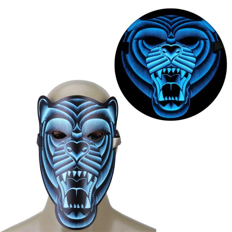 Sound Reactive LED Masks Halloween Glowing Ball Mask - Style 8-1