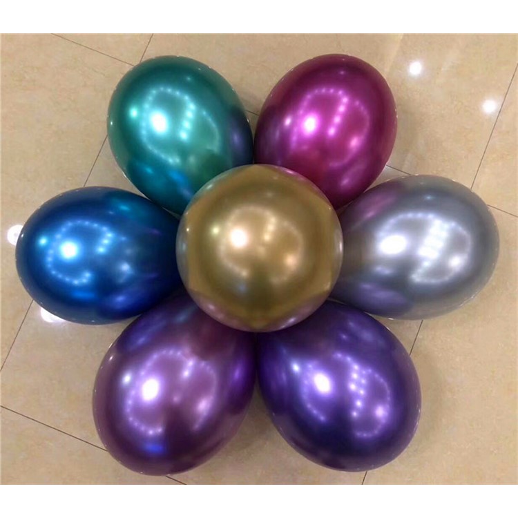 10Pcs/Set 14 inch Metallic Balloons Latex Birthday Balloons for Party Wedding - Red-3