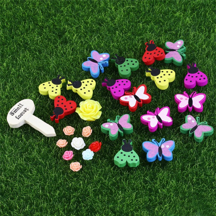 58 Pcs Miniature Plant Pots Artesanato Micro Paisagem Fada Jardim Ornamento DIY Dollhouse Kit