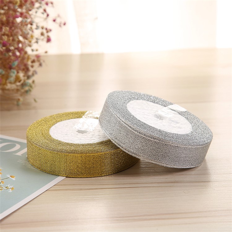 Christmas Decor Packaging Ribbon 23m Strap Decorative Gift Box Cake Bundling Belt Band - Gold-3