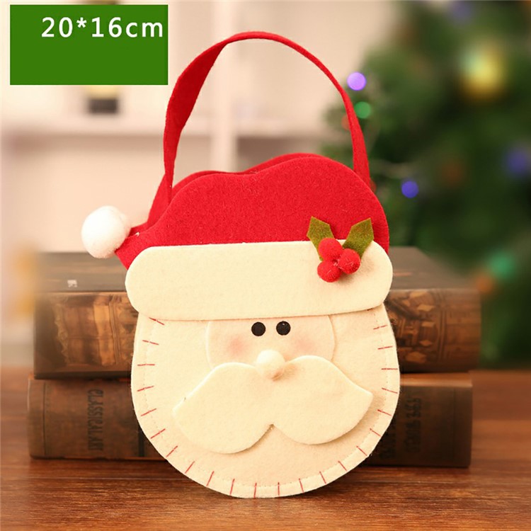 Christmas Eve Apple Bag Candy Gift Presents Storage Bag for Christmas Home Indoor Party Decoration - Santa Claus-1