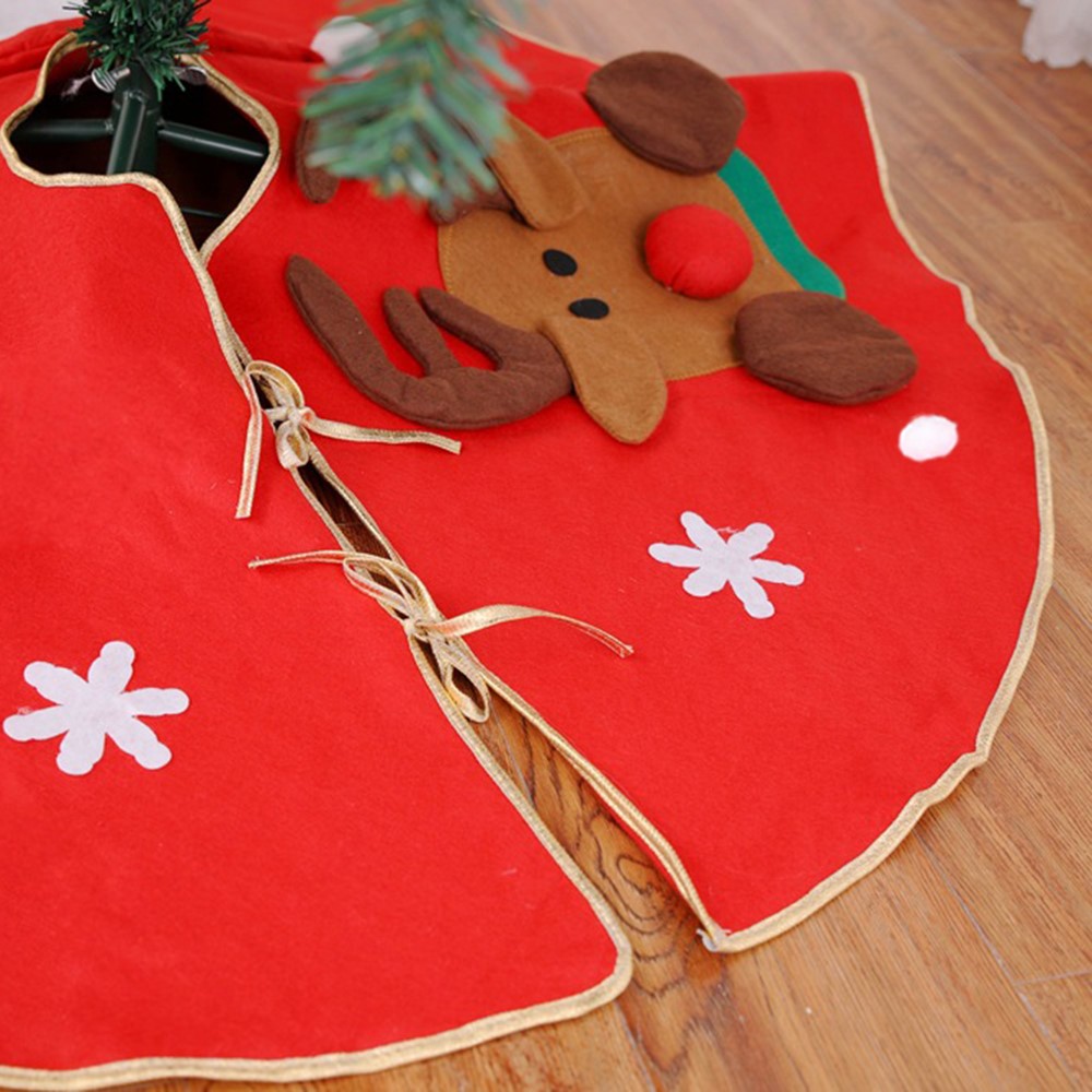 Christmas Tree Skirt Santa Claus Reindeer Home Party Decoration 100cm-7