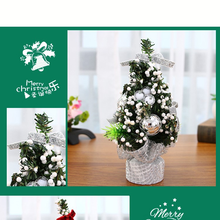 20 Centímetros De Mini Plataforma De Desktop Crianças Presentes Decoração Natal Árvore De Natal - Branco-2