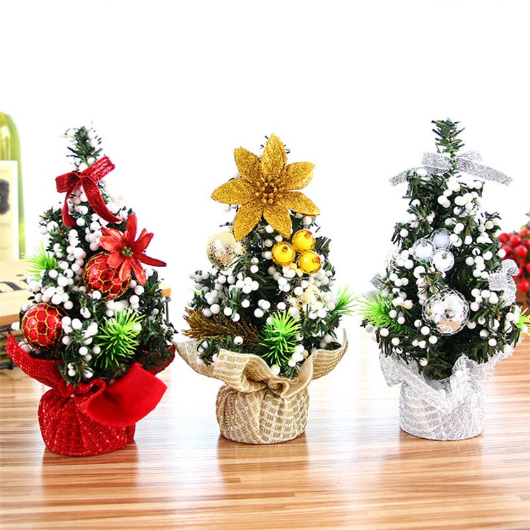20 Centímetros De Mini Plataforma De Desktop Crianças Presentes Decoração Natal Árvore De Natal - Branco-3