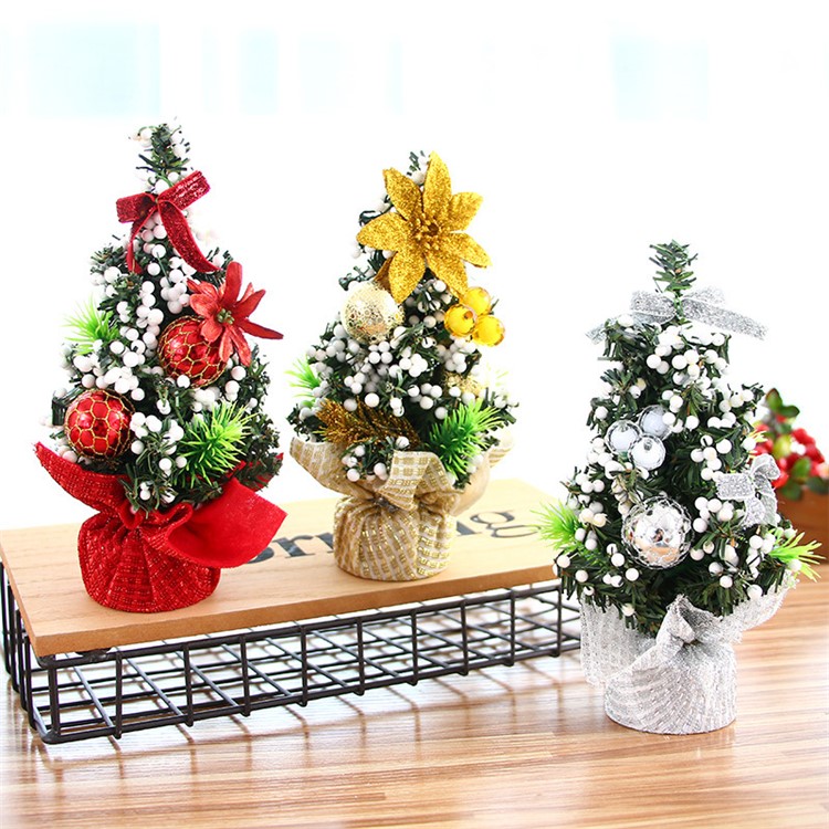 20 Centímetros De Mini Plataforma De Desktop Crianças Presentes Decoração Natal Árvore De Natal - Branco-4