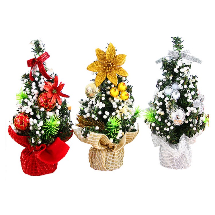 20 Centímetros De Mini Plataforma De Desktop Crianças Presentes Decoração Natal Árvore De Natal - Branco-6