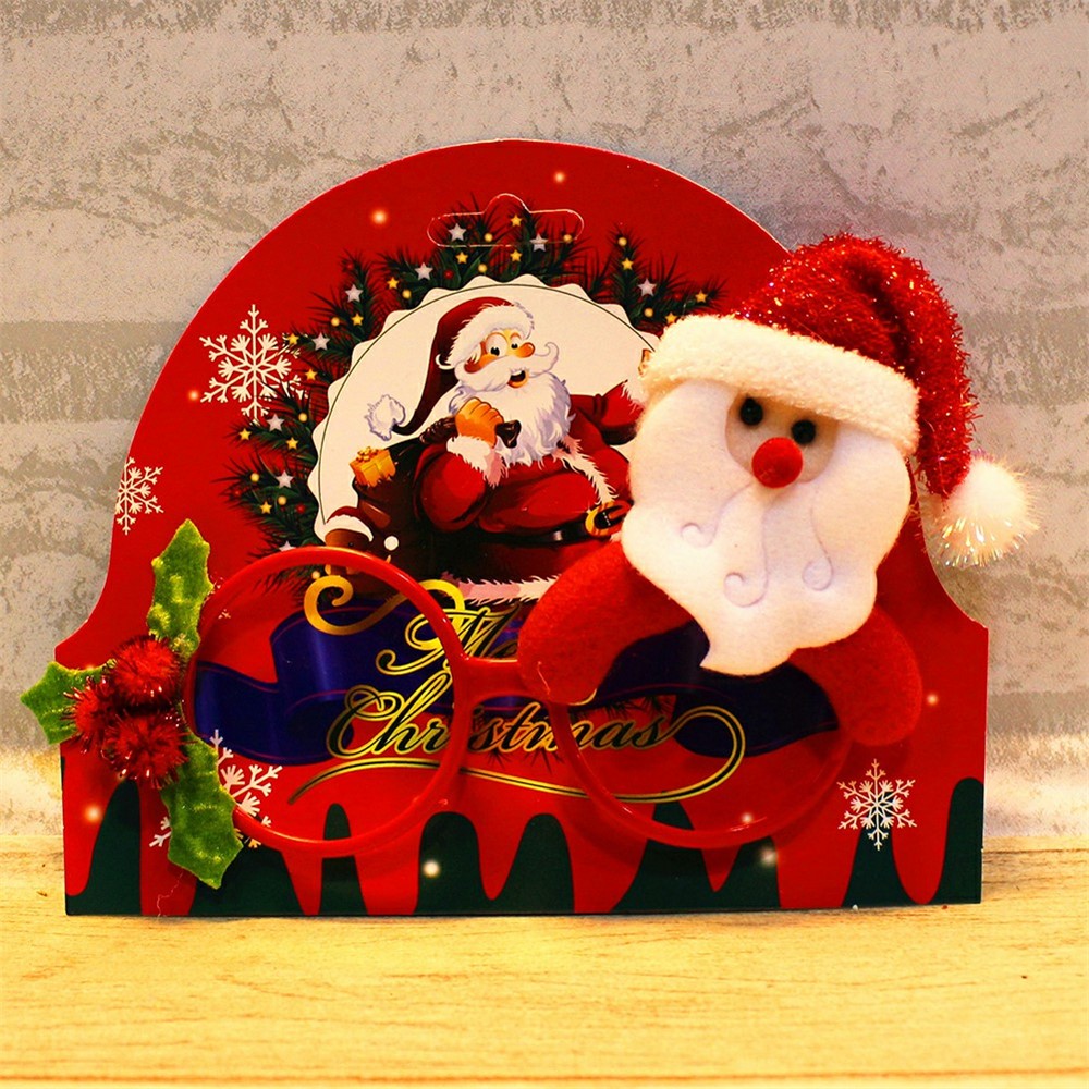 Navidad Marco De Los Vidrios Niños Lindos Adornos Para Adultos Partido Decoración De La Tarde - Papá Noel-3