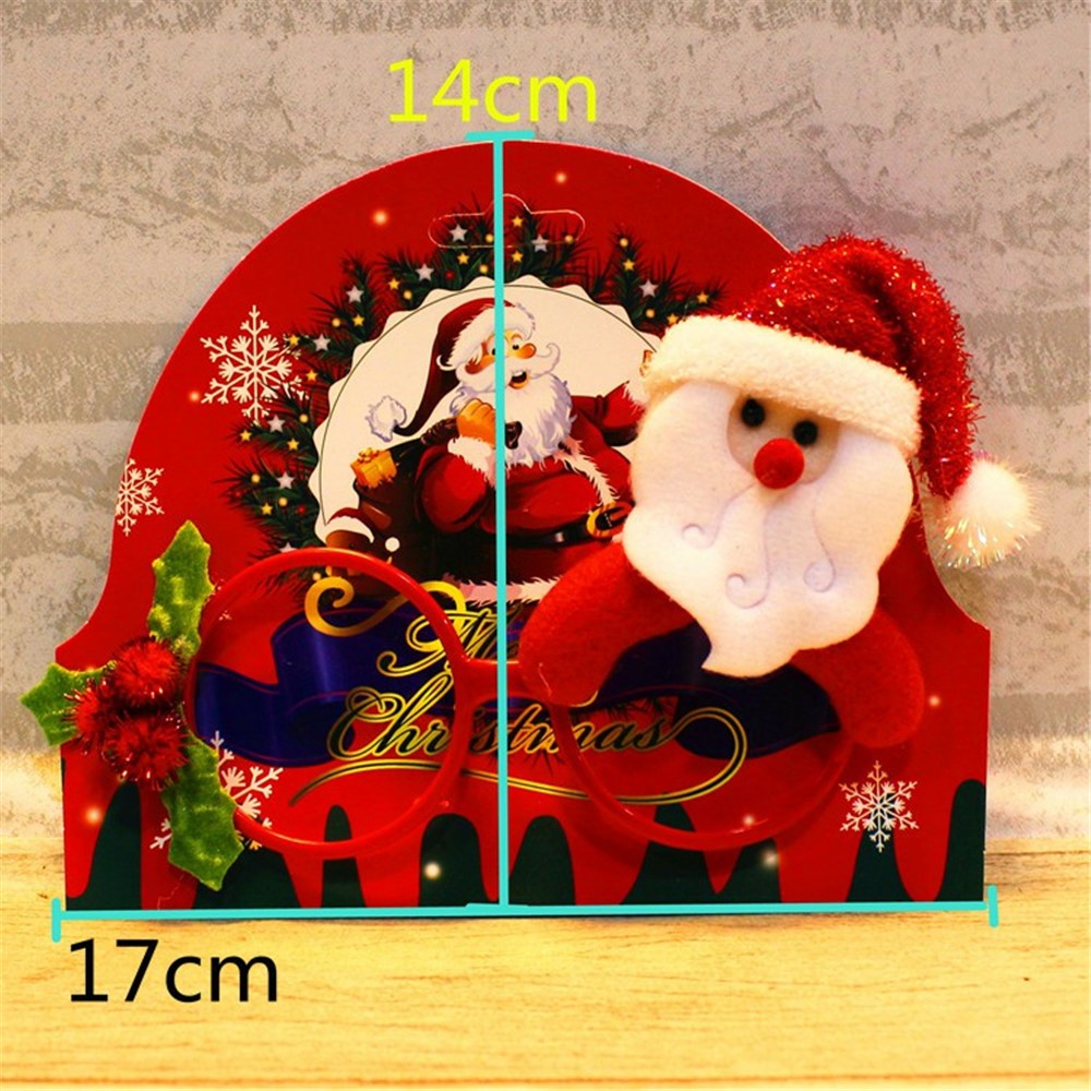 Navidad Marco De Los Vidrios Niños Lindos Adornos Para Adultos Partido Decoración De La Tarde - Papá Noel-5