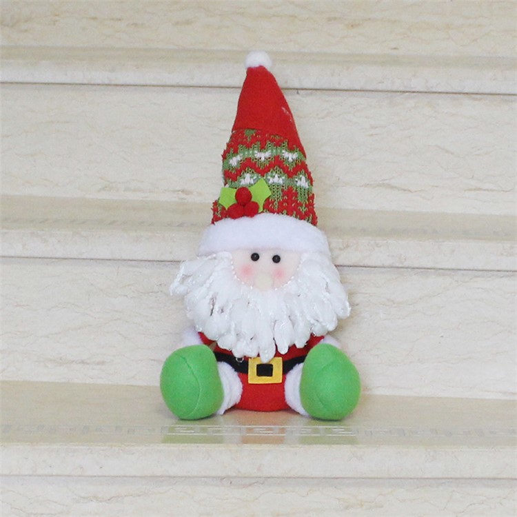 1-piece Plush Toy Doll Ornament for Christmas Hanging Decoration - Santa Claus-1