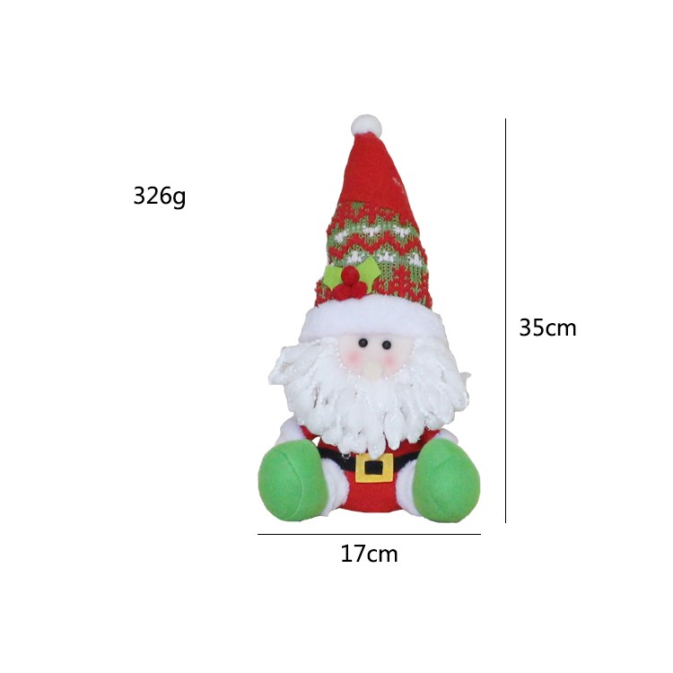 1-piece Plush Toy Doll Ornament for Christmas Hanging Decoration - Santa Claus-2