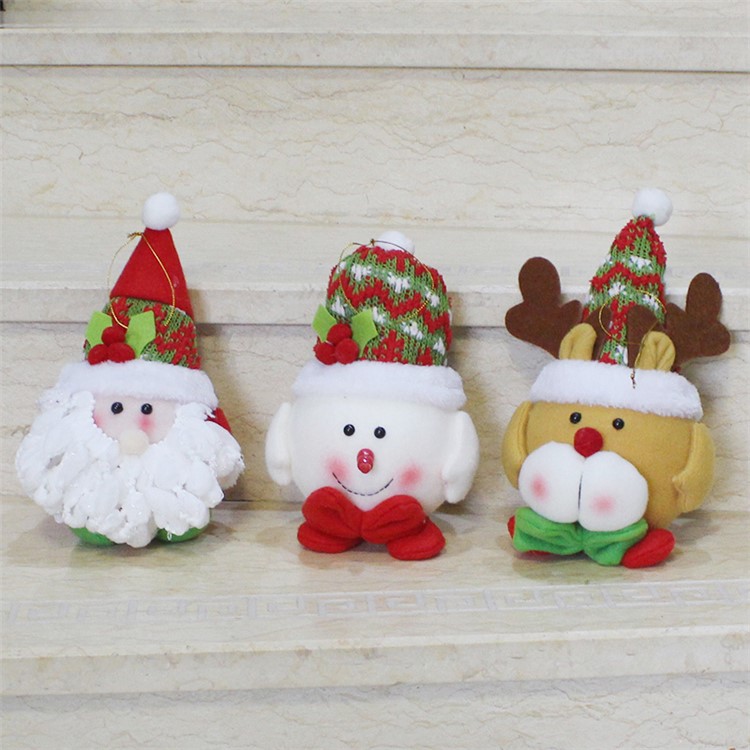 1-piece Plush Toy Doll Ornament for Christmas Hanging Decoration - Santa Claus-3
