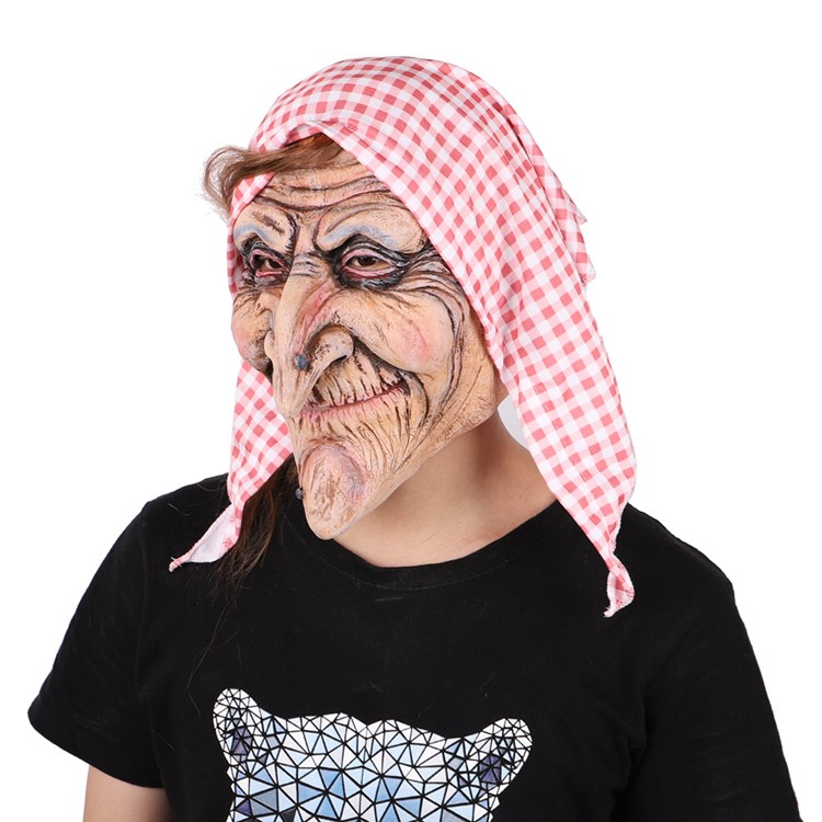 Halloween Drama Little Red-cap Old Witches Latex Mask-2