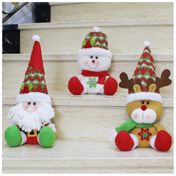 1-piece Cute Plush Sitting Doll Ornament for Christmas Decoration - Elk-2