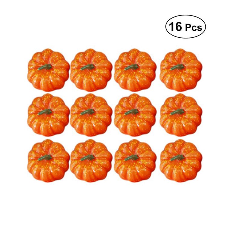 16PCS/Set 5.5cm Foam Simulate Pumpkins Halloween Party Decorative Prop Ornaments-1