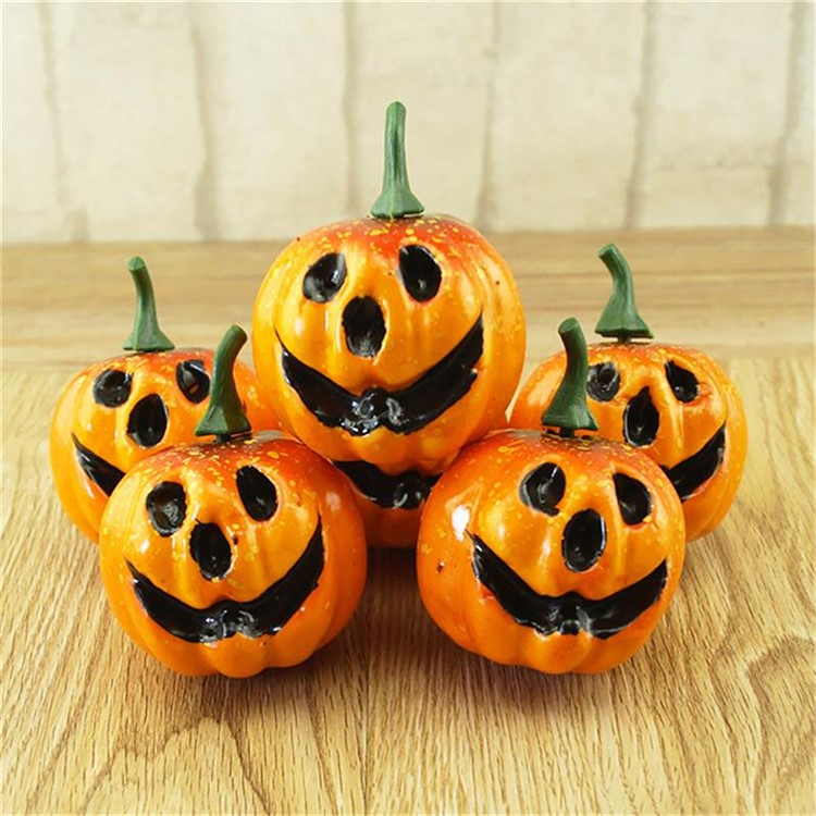 6PCS/Set 5.5cm Mini Foam Simulation Pumpkin Halloween Decoration-2