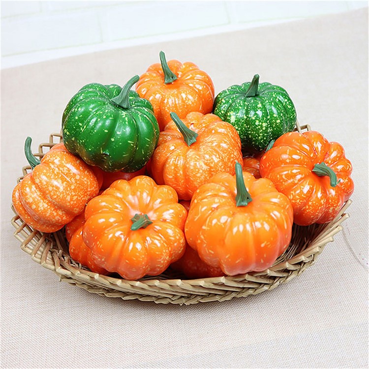 8cm Mini Foam Simulation Pumpkin Halloween Decoration-1