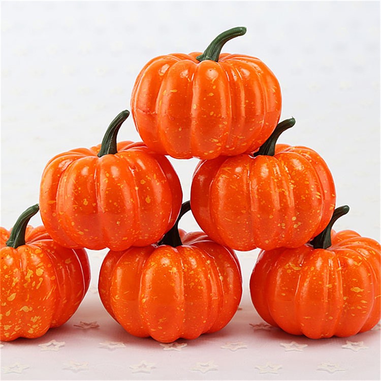 8cm Mini Foam Simulation Pumpkin Halloween Decoration-9