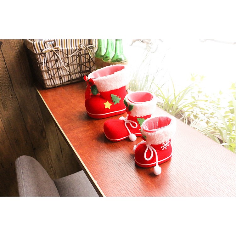 Christmas Candy Sweets Carrying Shoes Festival Decor - S Size / Red-13