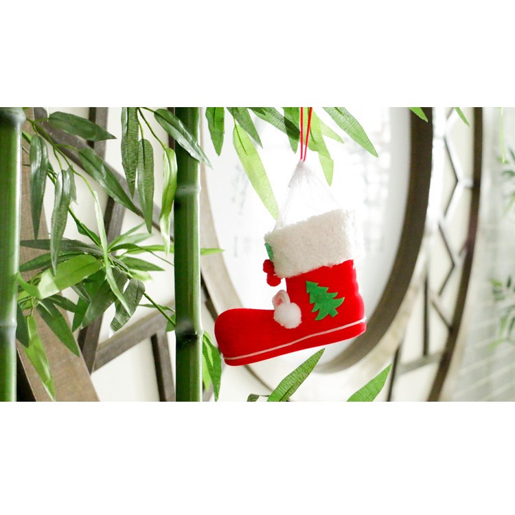 Christmas Candy Sweets Carrying Boots Gifts Storage Shoes Festival Decor, Size: 13 x 7 x 10cm - M Size / Red-12