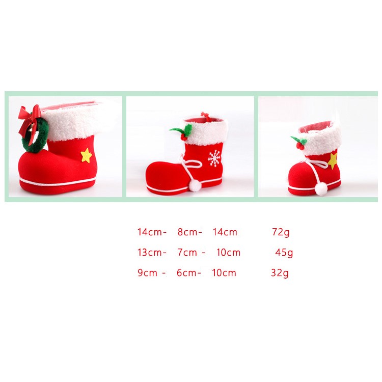 Christmas Candy Sweets Carrying Boots Gifts Storage Shoes Festival Decor, Size: 13 x 7 x 10cm - M Size / Red-15