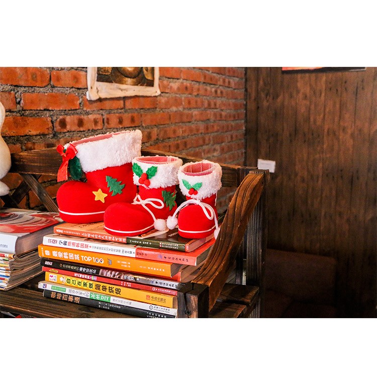 Christmas Candy Sweets Carrying Boots Gifts Storage Shoes Festival Decor, Size: 13 x 7 x 10cm - M Size / Red-8