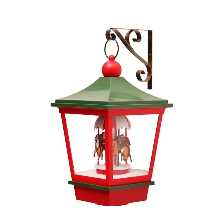 Christmas Decoration Ornaments Lamp Music Hanging Light Set Props - Green/EU Plug-1