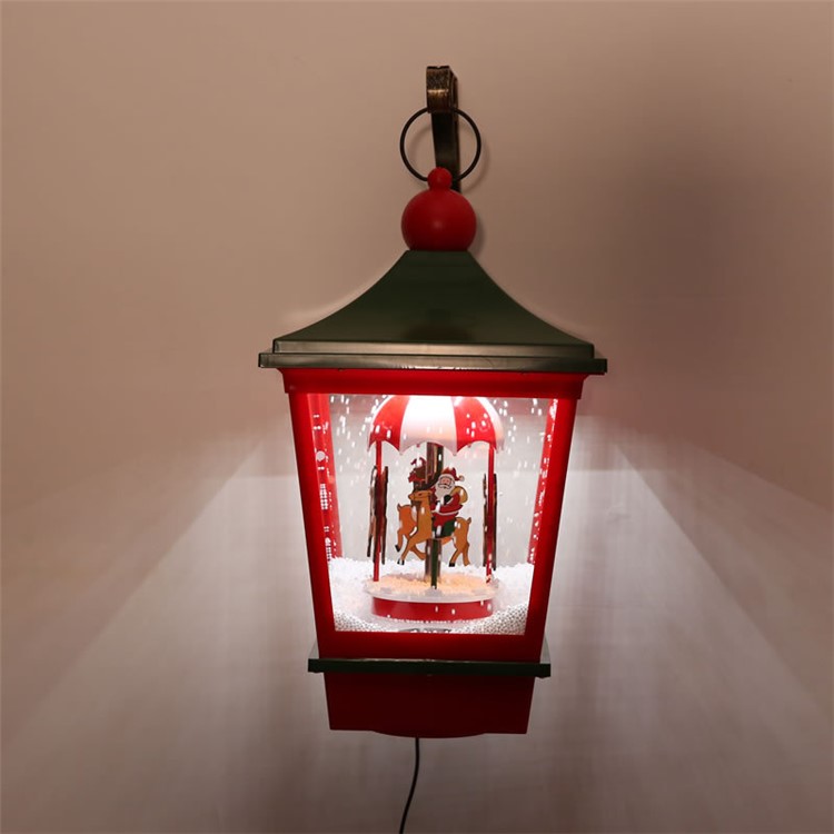 Christmas Decoration Ornaments Lamp Music Hanging Light Set Props - Green/EU Plug-4