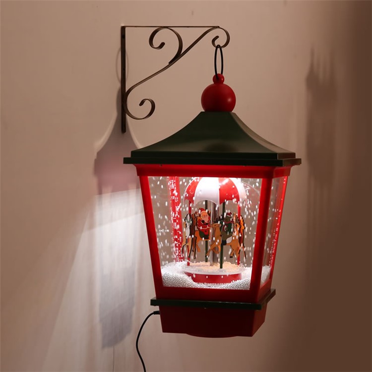 Christmas Decoration Ornaments Lamp Music Hanging Light Set Props - Green/EU Plug-5