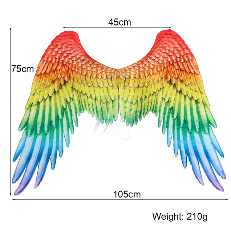 Unisex Non-woven Rainbow Color Adult Angel Wings Cosplay for Carnival Halloween-3