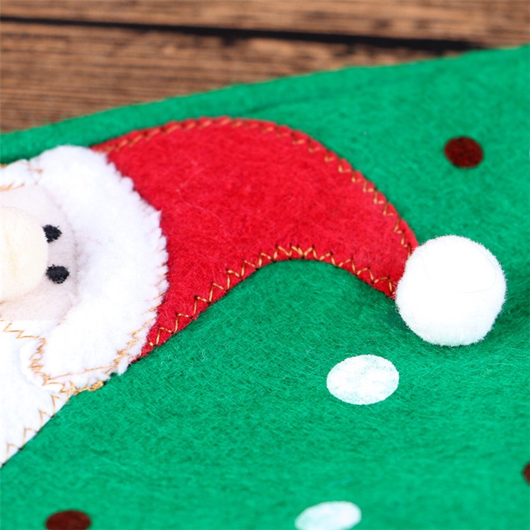Christmas Snowman Candy Socks Wine Bottle Wrap Bag Festival Decor - Red-5