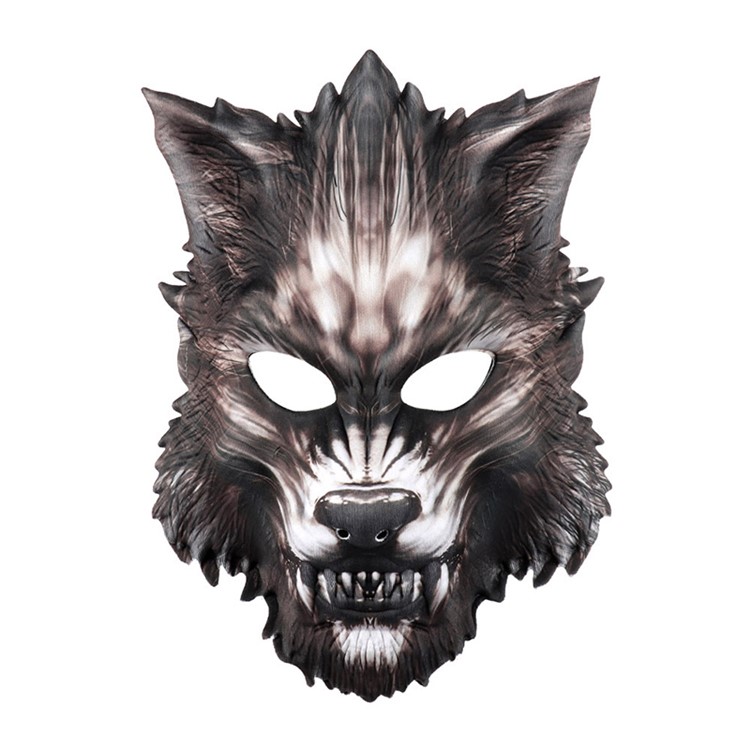Halloween Carnival Party Make-up Ball EVA Half-Faced Animal Wolf Mask-1