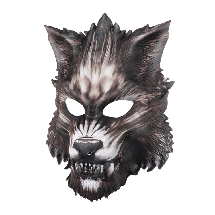 Halloween Carnival Party Make-up Ball EVA Half-Faced Animal Wolf Mask-3