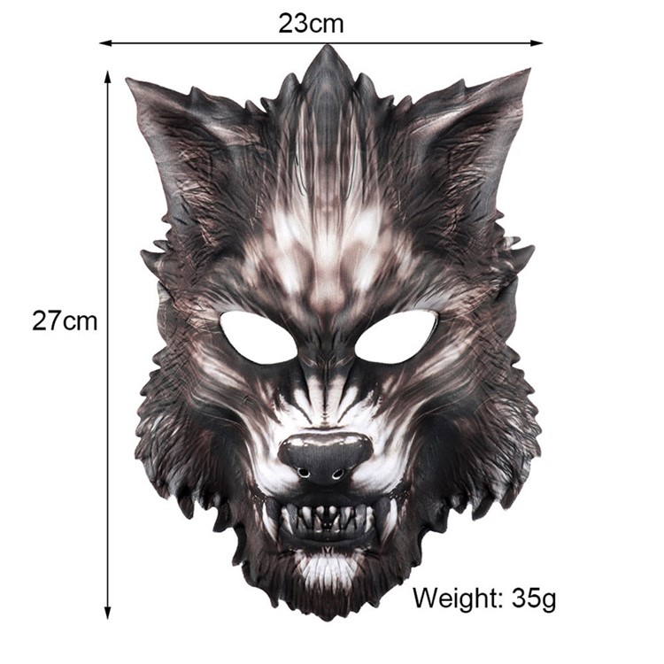 Halloween Carnival Party Make-up Ball EVA Half-Faced Animal Wolf Mask-4
