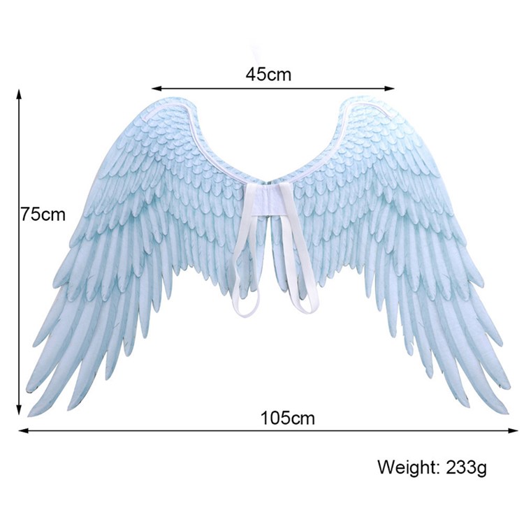 Carnival Halloween Super Angel Wings for Men Women Unisex Adults - White-5