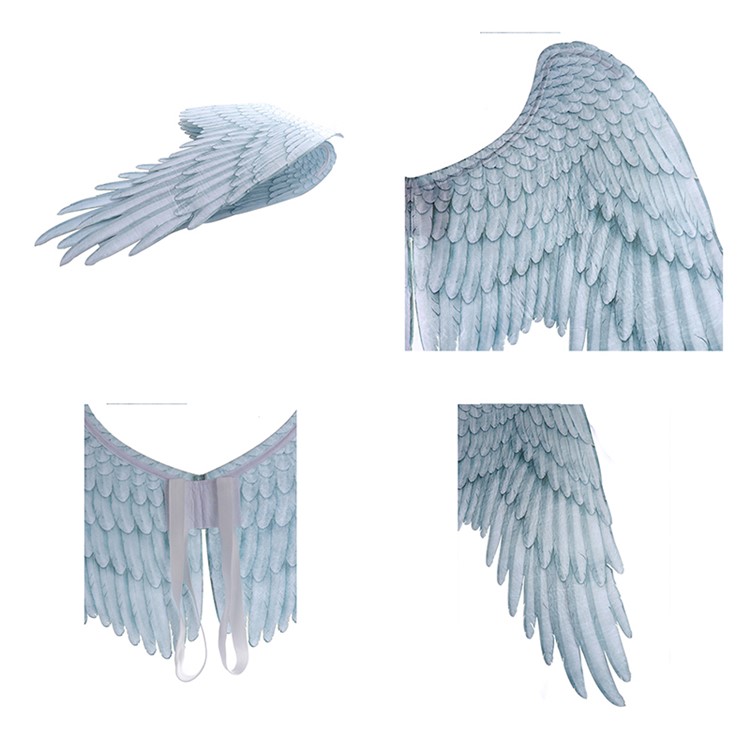 Carnival Halloween Super Angel Wings for Men Women Unisex Adults - White-7