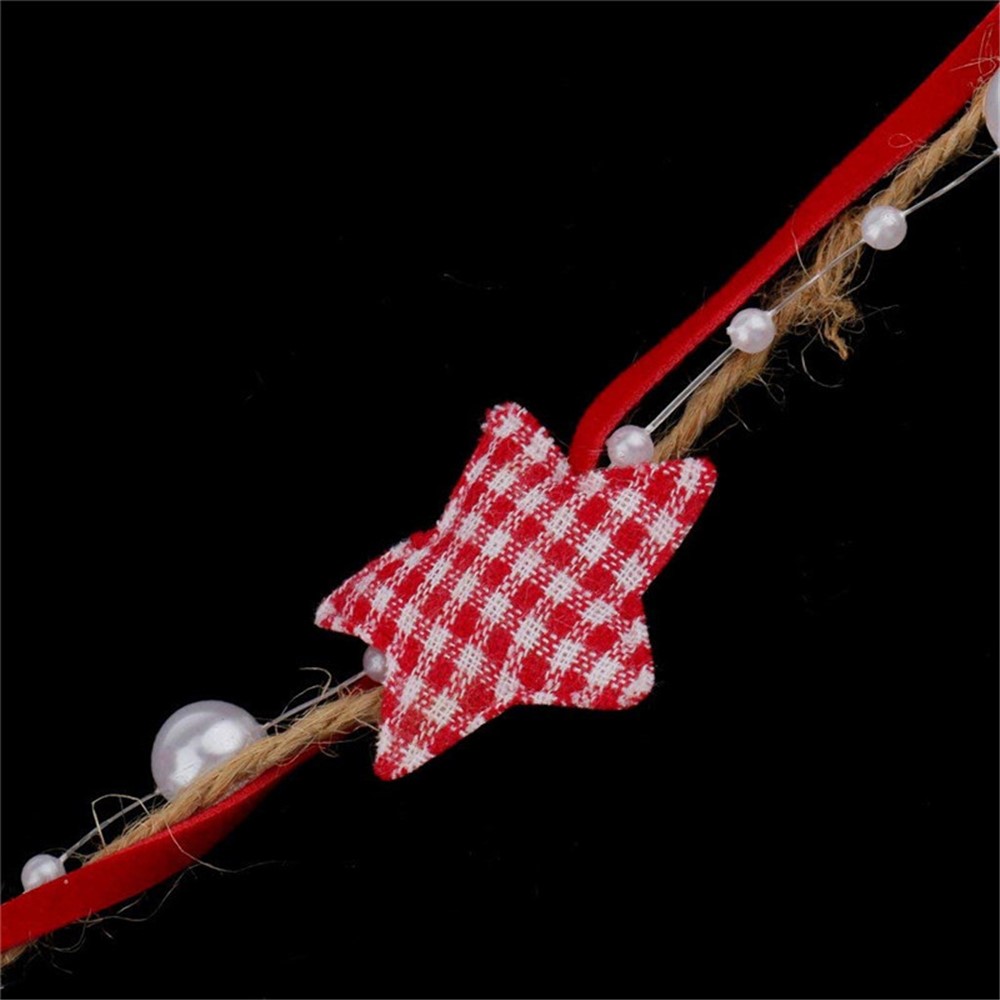 5M Weihnachten Fünfeck Stern Perlenkette Band DIY Weihnachtsbaum Zierband-4