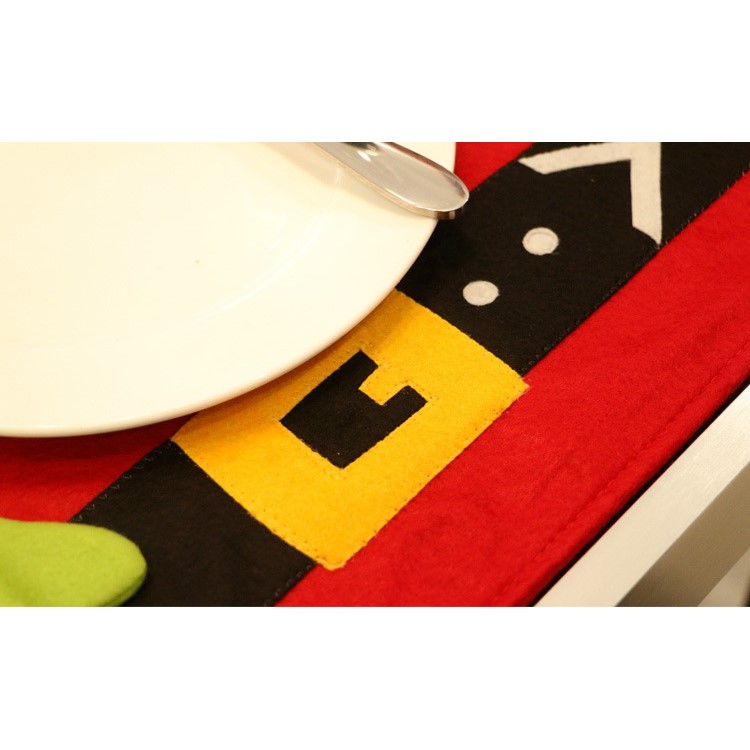 Christmas Dinner Napkin Placemat Table Cloth + Fork Knife Glove Kit for Party Banquet Decoration-11
