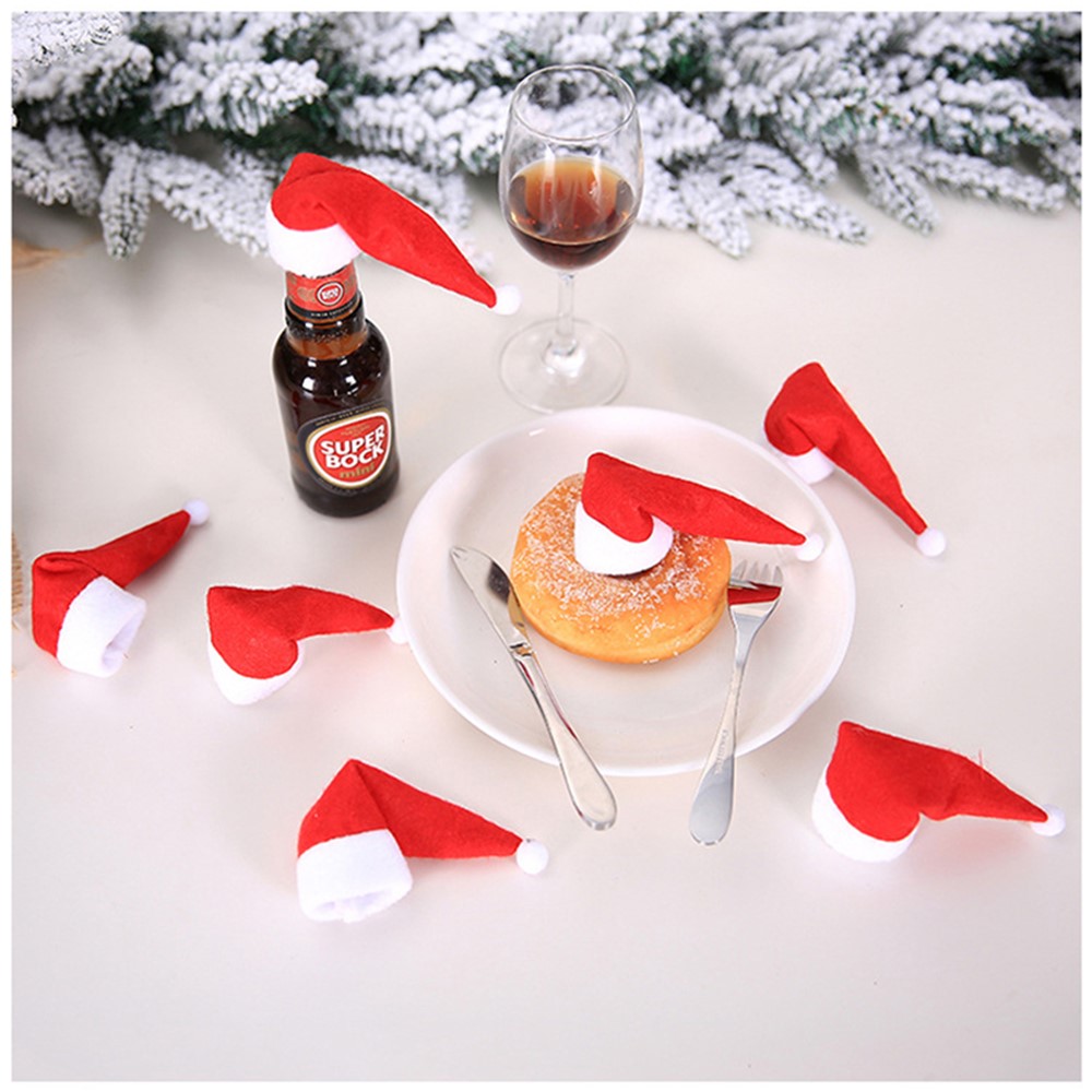 10PCS/Set Christmas Wine Bottle Cap Cover Home Decoration-1