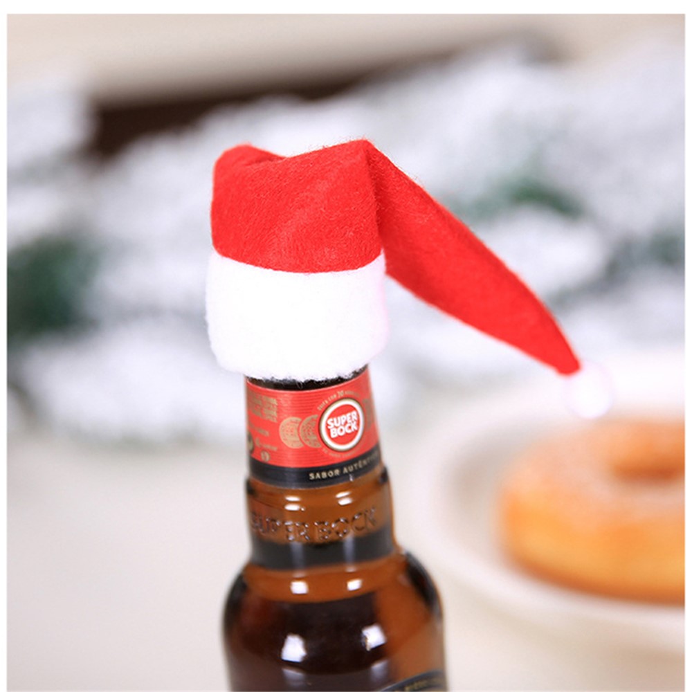 10PCS/Set Christmas Wine Bottle Cap Cover Home Decoration-4