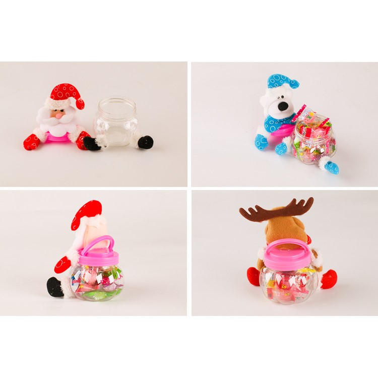 Christmas Style Plastic Candy Container Jar Biscuit Box - Santa Claus-10
