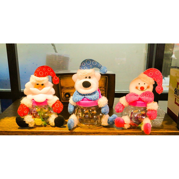 Christmas Style Plastic Candy Container Jar Biscuit Box - Santa Claus-11