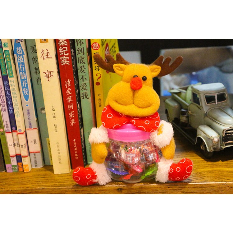Christmas Style Plastic Candy Container Jar Biscuit Box - Santa Claus-12