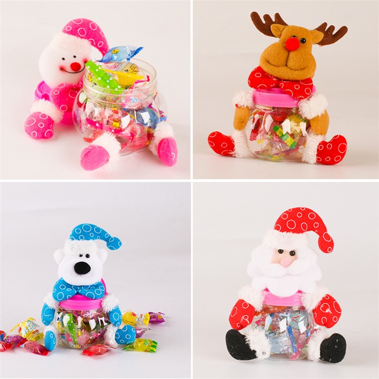 Christmas Style Plastic Candy Container Jar Biscuit Box - Santa Claus-2