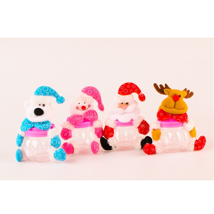 Christmas Style Plastic Candy Container Jar Biscuit Box - Santa Claus-9