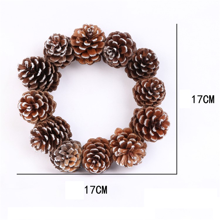 Christams Pinecone Wreath Pendant Home Ornament-3