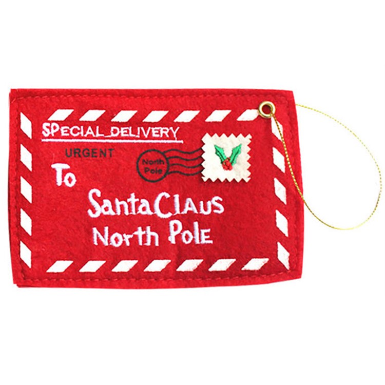 Non-Woven Fabric Red Christmas Envelope Greeting Cards Bag Money Gift Bag-1