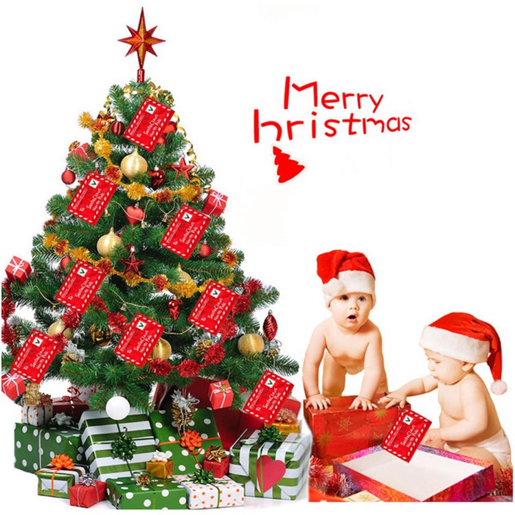 Non-Woven Fabric Red Christmas Envelope Greeting Cards Bag Money Gift Bag-12