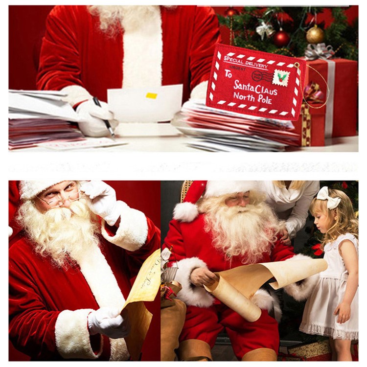 Non-Woven Fabric Red Christmas Envelope Greeting Cards Bag Money Gift Bag-13