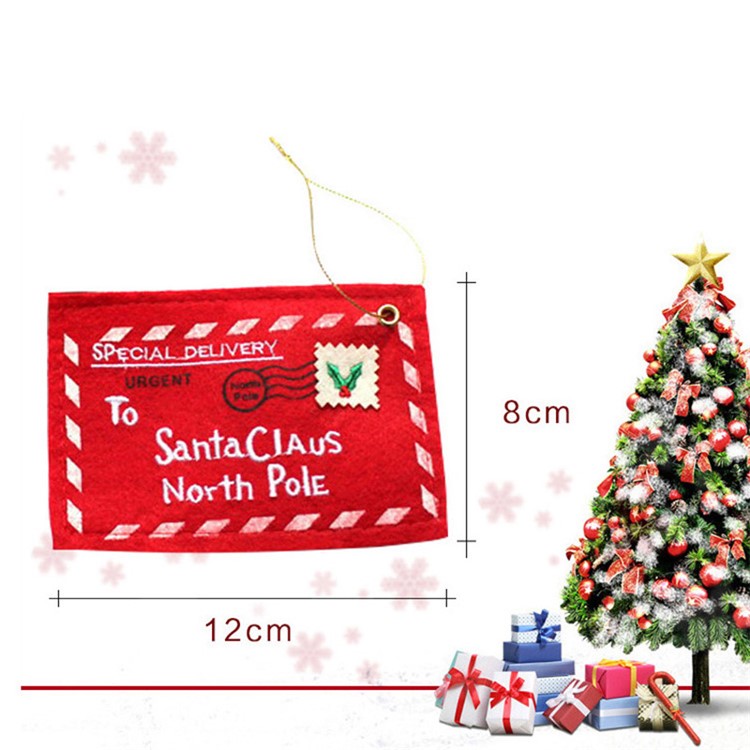 Non-Woven Fabric Red Christmas Envelope Greeting Cards Bag Money Gift Bag-4